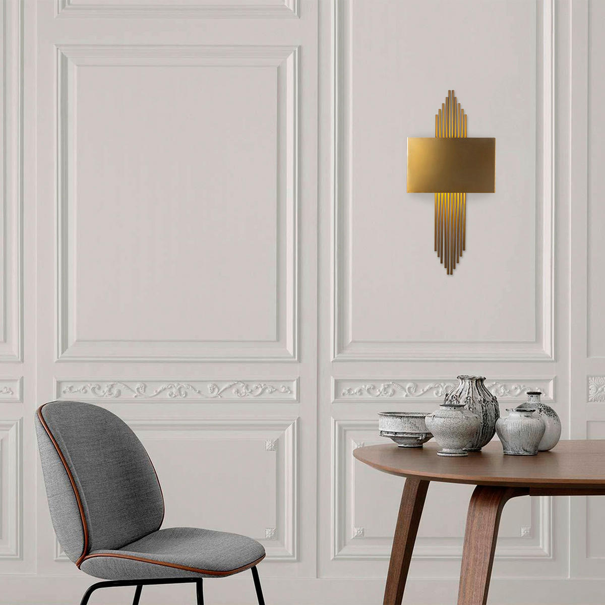 Opviq Wandleuchte Metall B/H/L: ca. 10x22x75 cm E27 1 Brennstellen Wandleuchte_615-A - (75,00/10,00/22,00cm) - Opviq