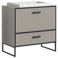Waschplatz BAGNO schwarz Kaschmirgrau Nachbildung B/H/T: ca. 80x84x48 cm BAGNO - schwarz (80,00/84,00/48,00cm) - xonox.home