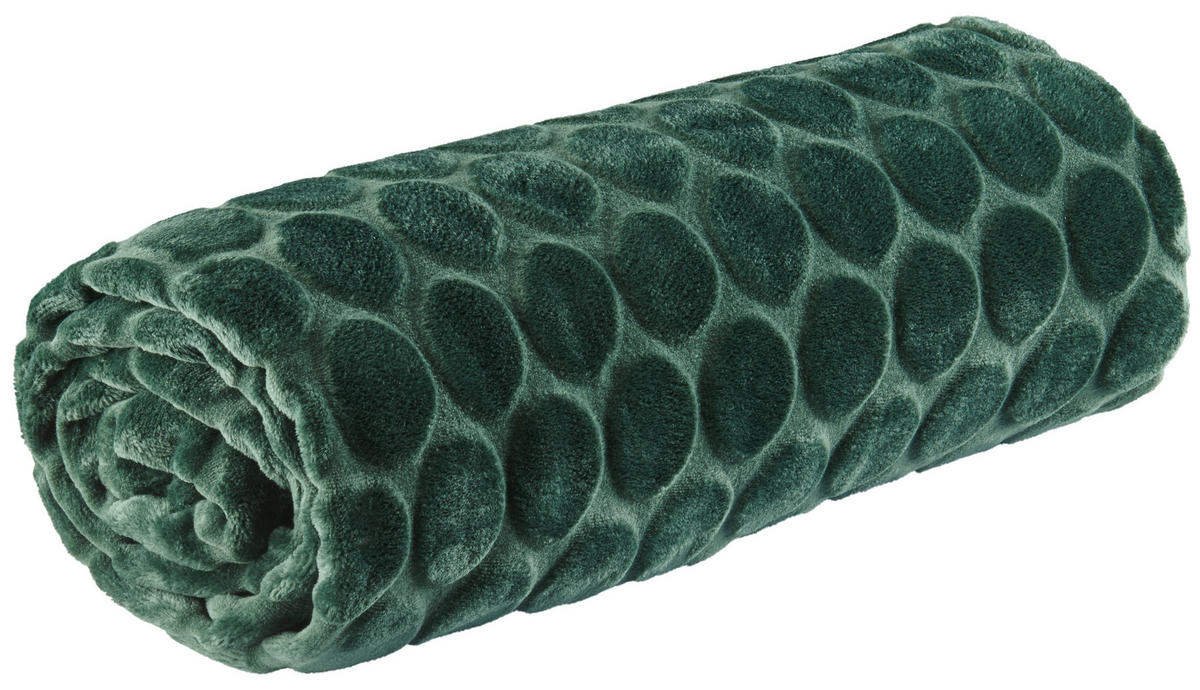 Flanelldecke Flanelldecke_Bubble 140x180cm d.grü - dunkelgrün (140,00/180,00cm)