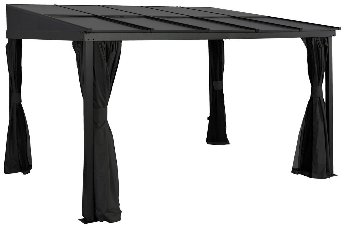 Sojag Terrassenüberdachung St. Barth anthrazit Aluminium B/H/L: ca. 363x240x240 cm St. Barth - anthrazit (240,00/363,00/240,00cm) - Sojag