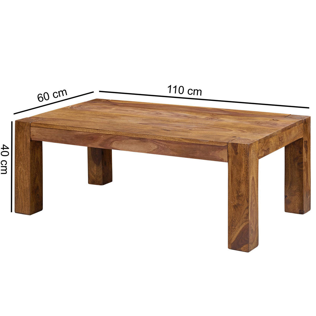 Couchtisch natur B/H/T: ca. 110x40x60 cm Couchtisch - natur (110,00/40,00/60,00cm) - Wohnling