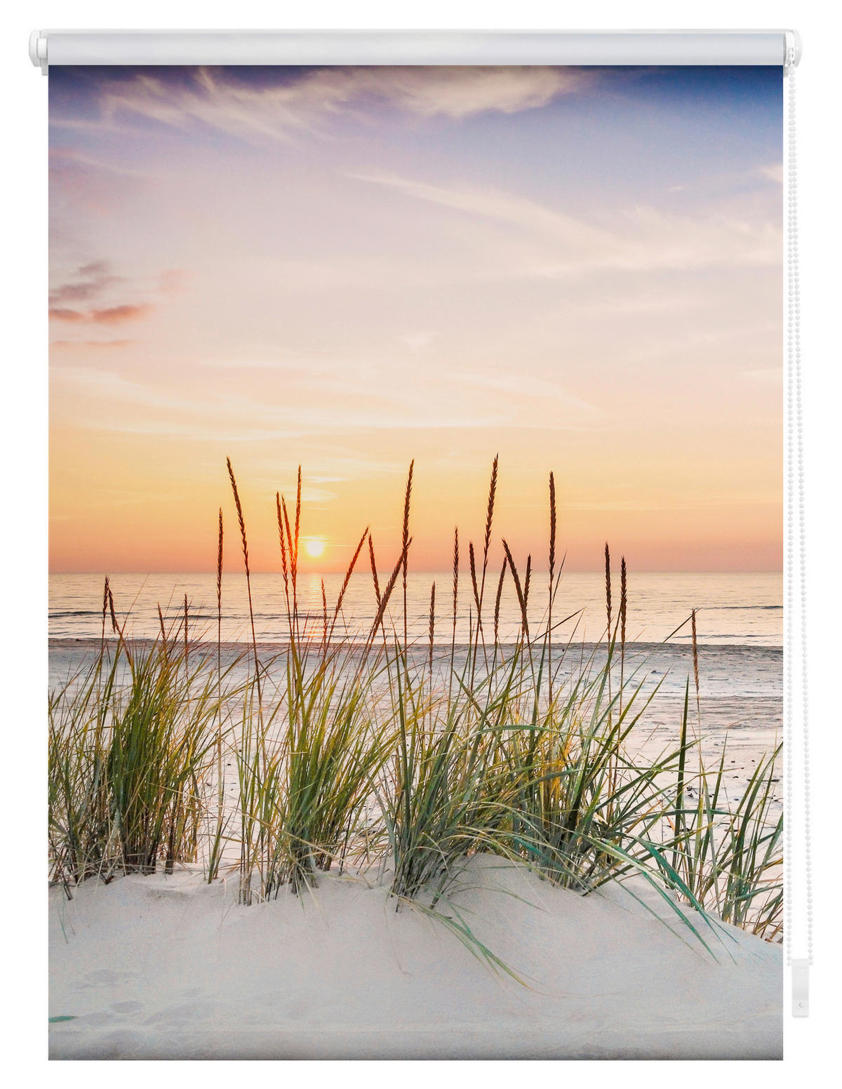 Verdunkelungsrollo Nordseestrand weiß B/L: ca. 80x150 cm Nordseestrand - weiß (80,00/150,00cm) - LICHTBLICK