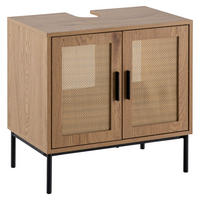 Waschbeckenunterschrank Eiche natur Optik B/H/T: ca. 60x60x40 cm Waschbeckenunterschrank - Eiche natur (60,00/60,00/40,00cm) - Wohnling