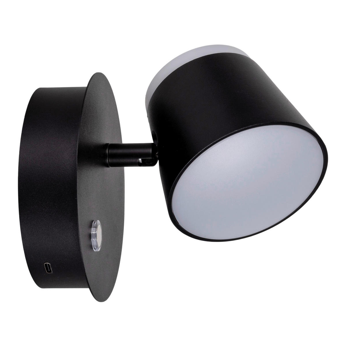 Näve Leuchten LED-Wandleuchte schwarz Metall Kunststoff B/H/T: ca. 12x12x14,5 cm TONDO - schwarz (12,00/12,00/14,50cm) - Näve Leuchten