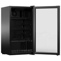 PKM Stand-Kühlschrank GKS83B schwarz B/H/T: ca. 44,5x83x47 cm Glastürkühlschrank GKS83B - schwarz (44,50/83,00/47,00cm) - PKM