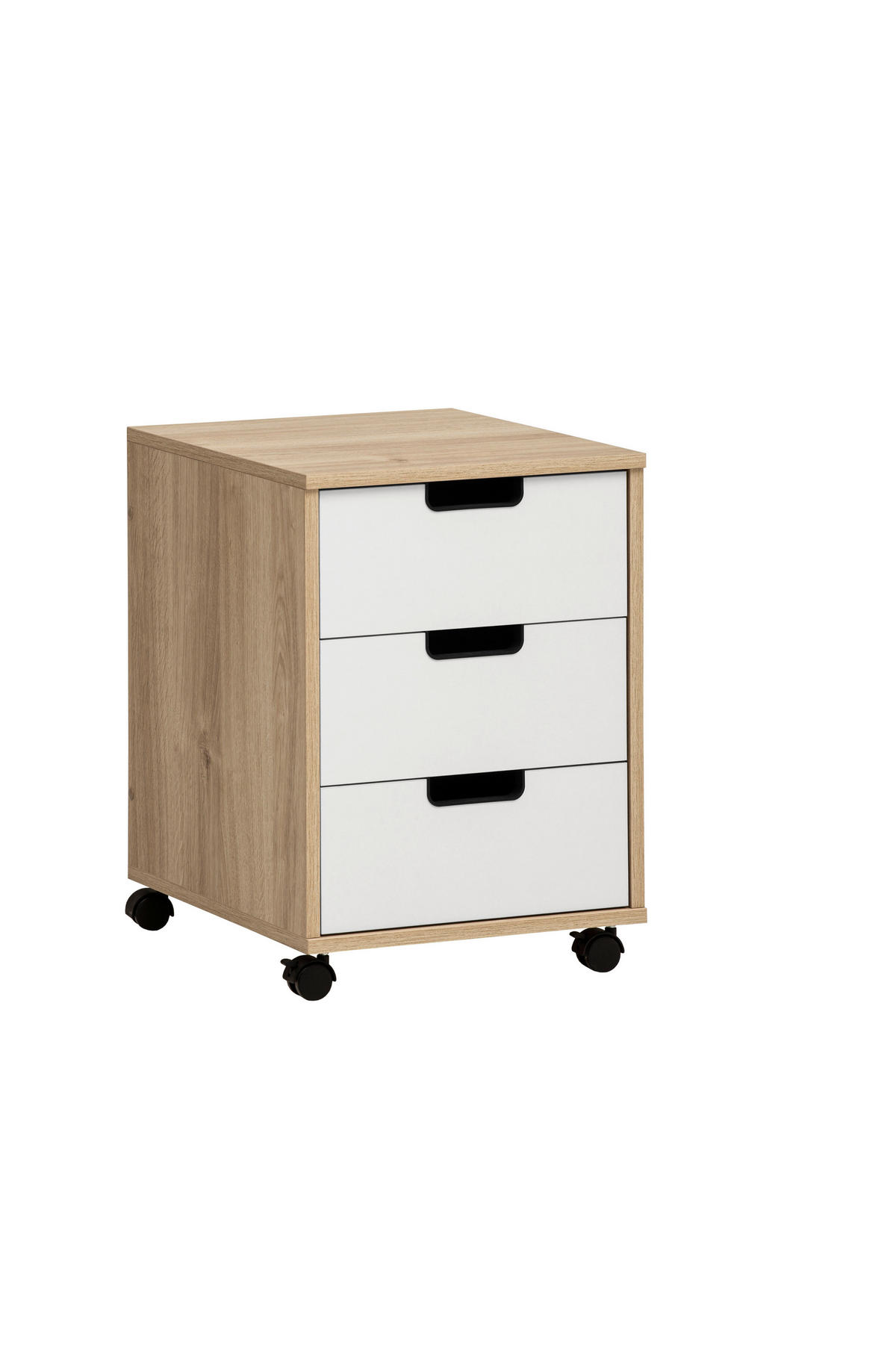 Rollcontainer Emmik weiß matt Eiche Eiche weiß Nachbildung B/H/T: ca. 40,1x57x50 cm Emmik - Eiche/weiß (40,10/57,00/50,00cm) - Möbelpartner