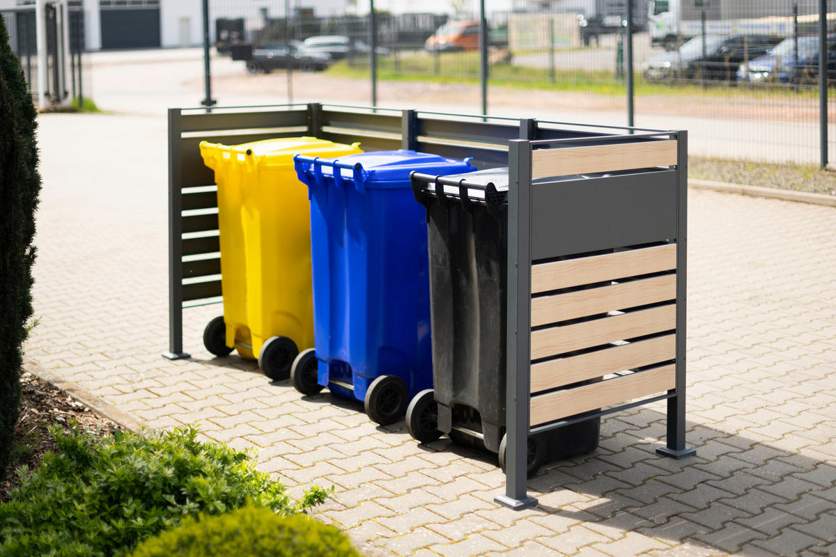 Westmann MülltonnenverkleidungBox Planum Box Planum - natur/anthrazit (90,00/250,00/120,00cm) - Westmann