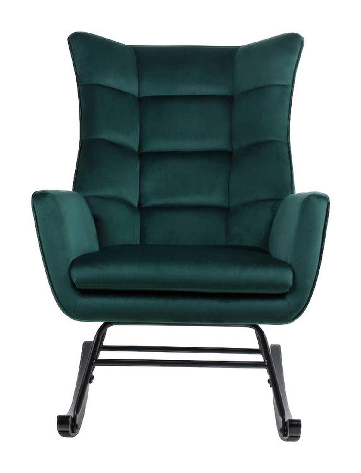Schaukelstuhl Bryana 100 grün B/H/T: ca. 88x97x68 cm Bryana 100 - schwarz/grün (88,00/97,00/68,00cm) - 360 Living