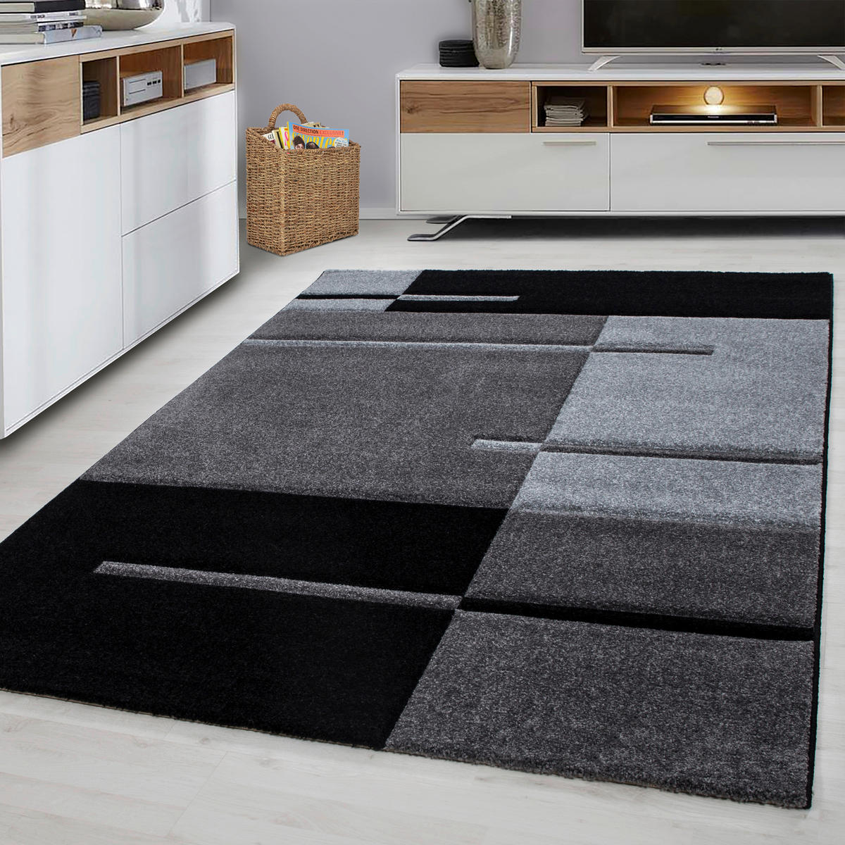Ayyildiz Teppich HAWAII grau B/L: ca. 120x170 cm HAWAII - grau (120,00/170,00cm) - Ayyildiz