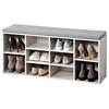 Kesper Schuhschrank mit Sitzkissen weiß Spanplatte B/H/L: ca. 29,5x48x103,5 cm Schuhschrank_mit_Sitzkissen - weiß/grau (103,50/29,50/48,00cm) - Kesper