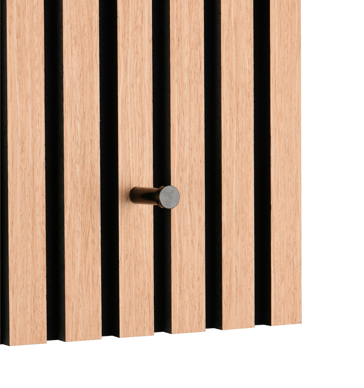 Wandgarderobe Grace Eiche schwarz B/H/T: ca. 60x30x7 cm Grace - Eiche/schwarz (60,00/30,00/7,00cm)