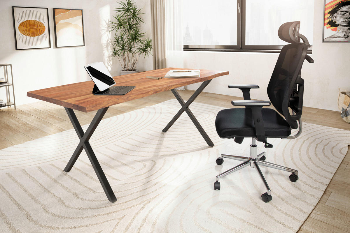 Schreibtisch B/H/T: ca. 140x76x80 cm Schreibtisch - (140,00/76,00/80,00cm) - Wohnling