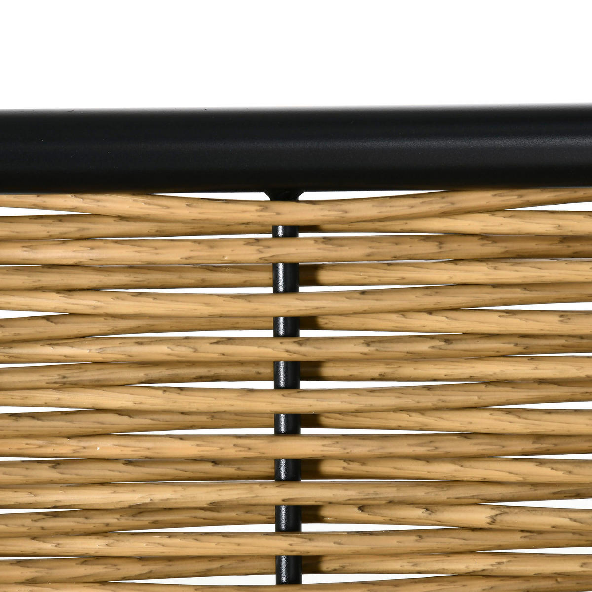 Outsunny Sitzgruppe natur Aluminium B/H/L: ca. 77x187x77 cm Gartenmöbel_Set - natur (77,00/77,00/187,00cm) - Outsunny