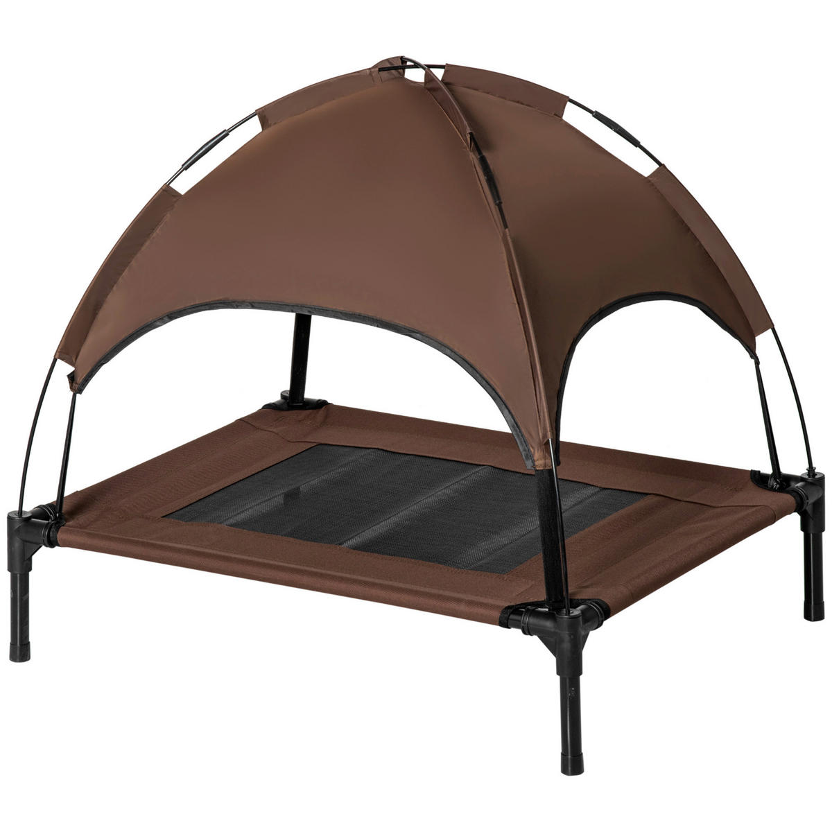 PawHut Hunde-Zubehör schwarz Polypropylen B/H/L: ca. 61x76x73 cm Hundebett - schwarz (73,00/61,00/76,00cm) - PawHut