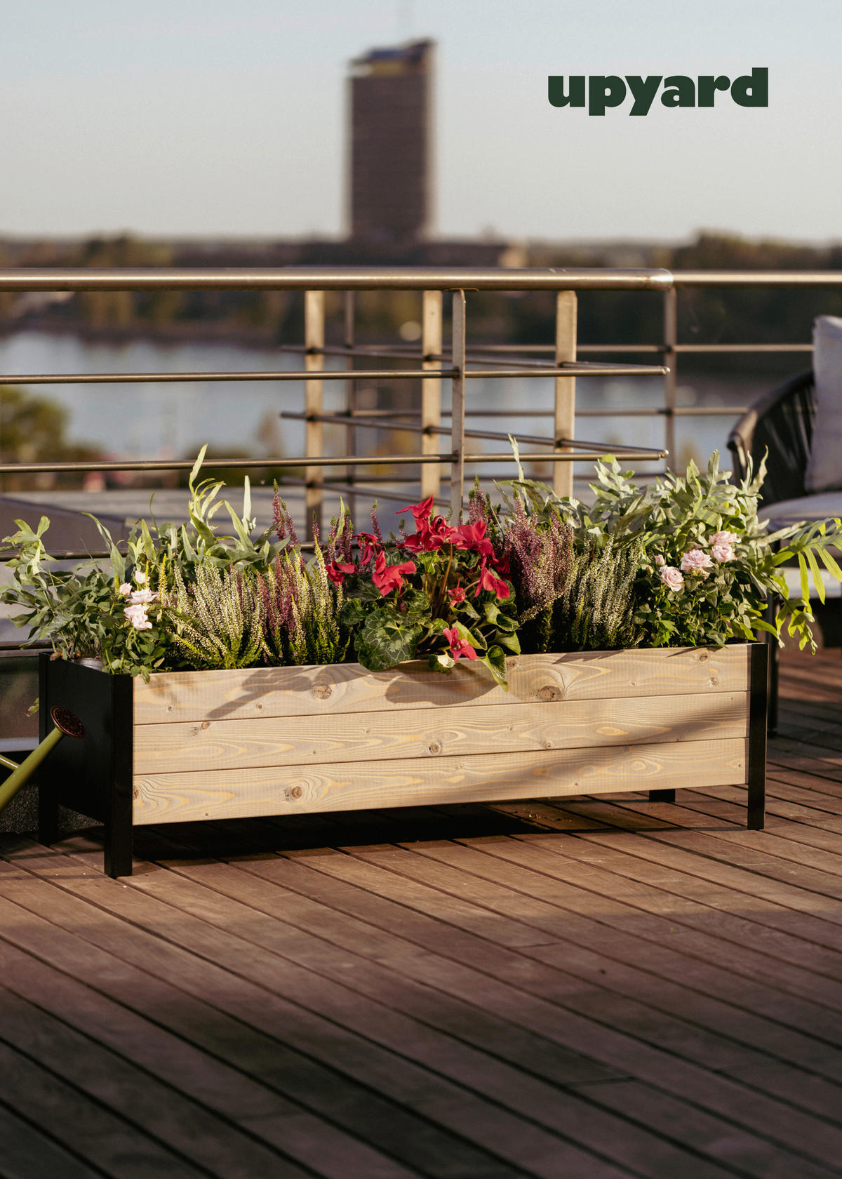 UPYARD Hochbeet MODERN grau Holz B/H/L: ca. 36x32x118 cm MODERN - grau (118,00/36,00/32,00cm) - UPYARD