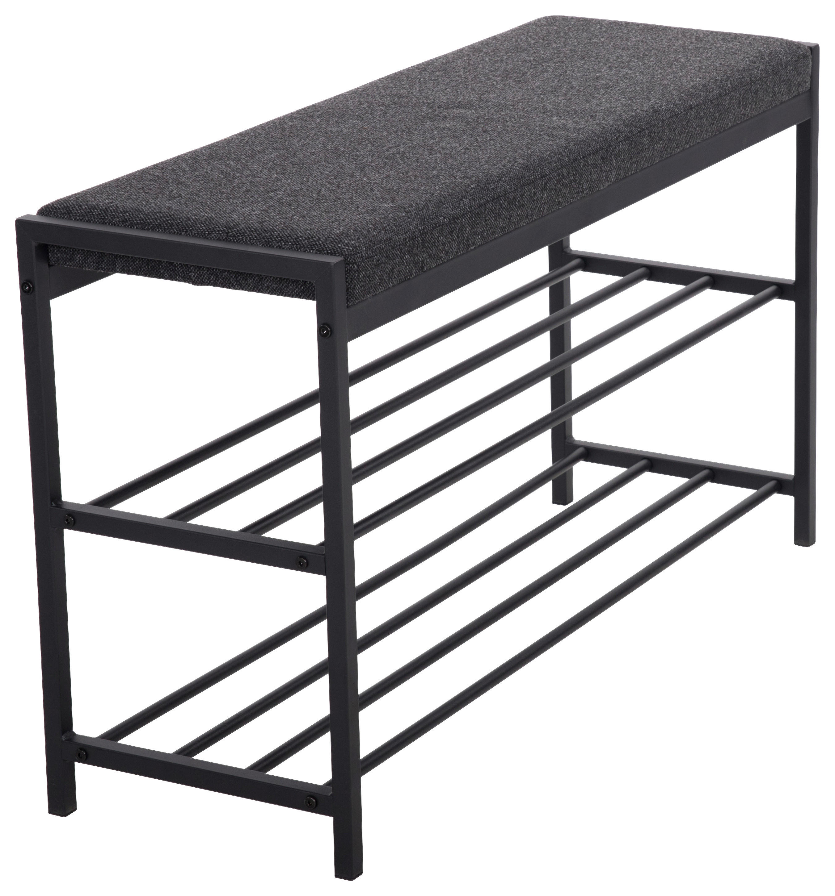 Schuhregal Janne schwarz Metall B/H/T: ca. 90x50x30 cm Janne - schwarz (90,00/50,00/30,00cm)