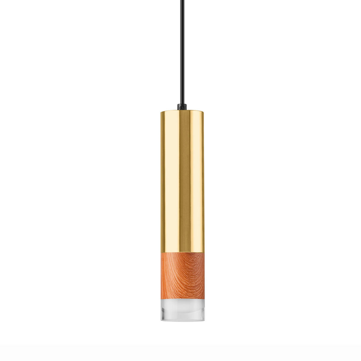 Lamkur Pendelleuchte gold Stahl Glas B/H/L: ca. 8x105x8 cm GU10 1 Brennstellen AURELIA - gold (8,00/8,00/105,00cm) - Lamkur
