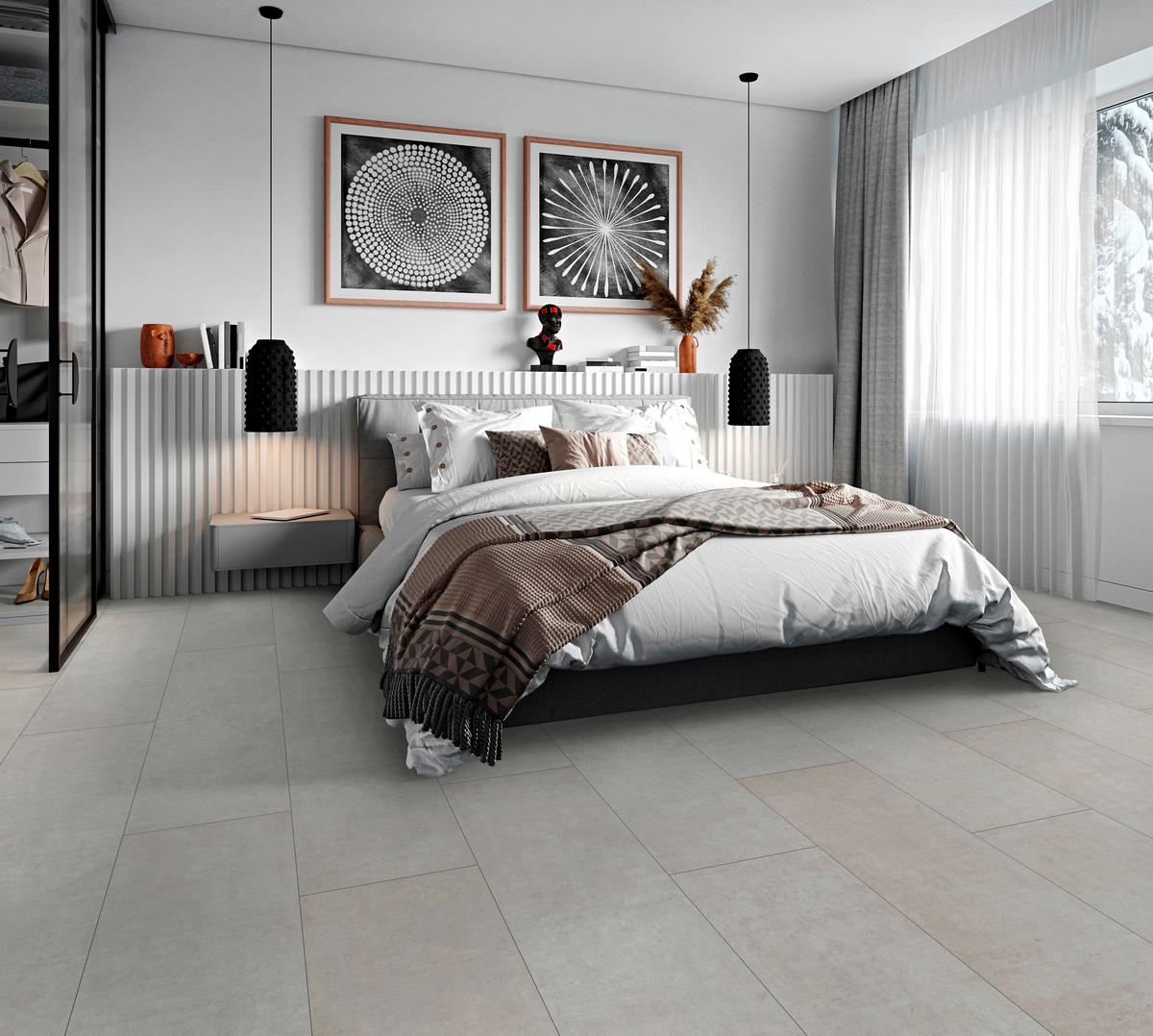 Kronotex Laminatboden Mega Plus ca. 2,249 m² im Paket  B/L: ca. 32,6x138 cm pro Paket Mega Plus ca. 2,249 m² im Paket - silber (32,60/138,00cm) - Kronotex