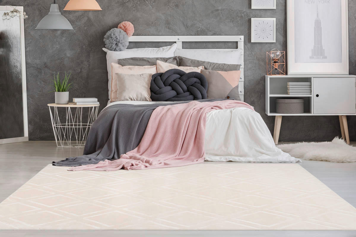 360Living Teppich Monroe creme B/L: ca. 80x150 cm Monroe - creme (80,00/150,00cm) - 360Living