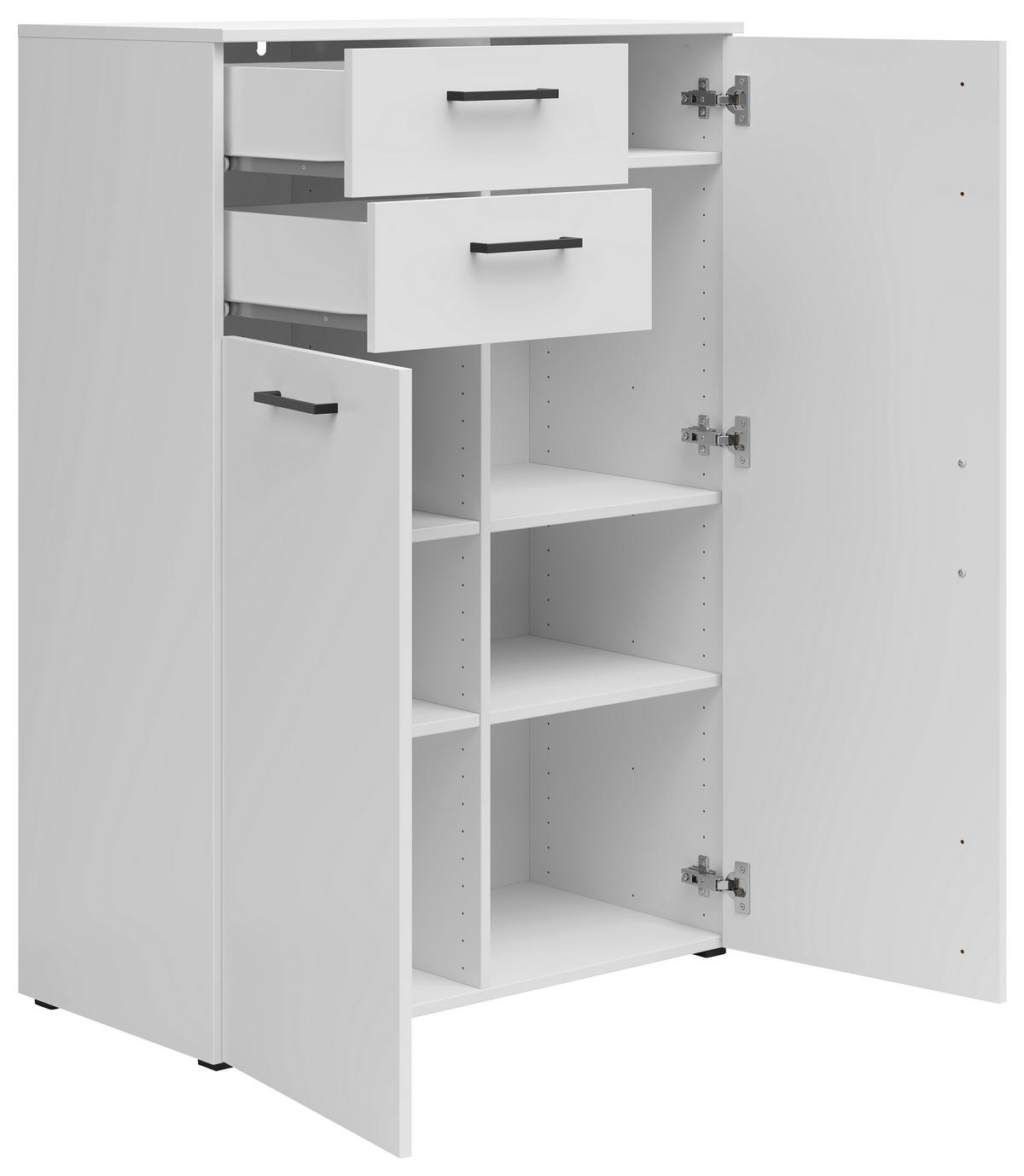 Kommode Multi-Stauraum Typ 32 weiß B/H/T: ca. 80x115x40 cm Multi-Stauraum Typ 32 - weiß (80,00/115,00/40,00cm)