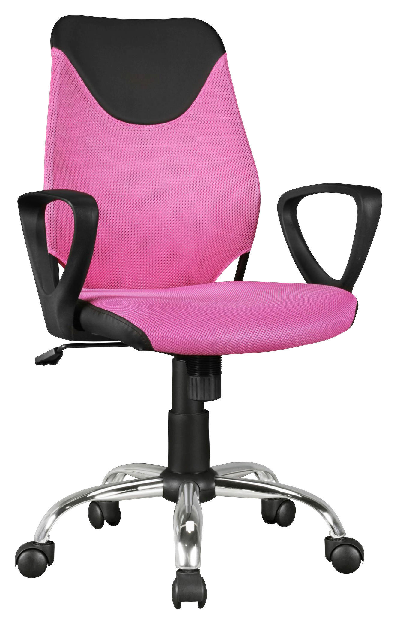 Drehstuhl pink Stoff Kinderschreibtischstuhl TERNI - pink (60,00/101,00/60,00cm) - Amstyle