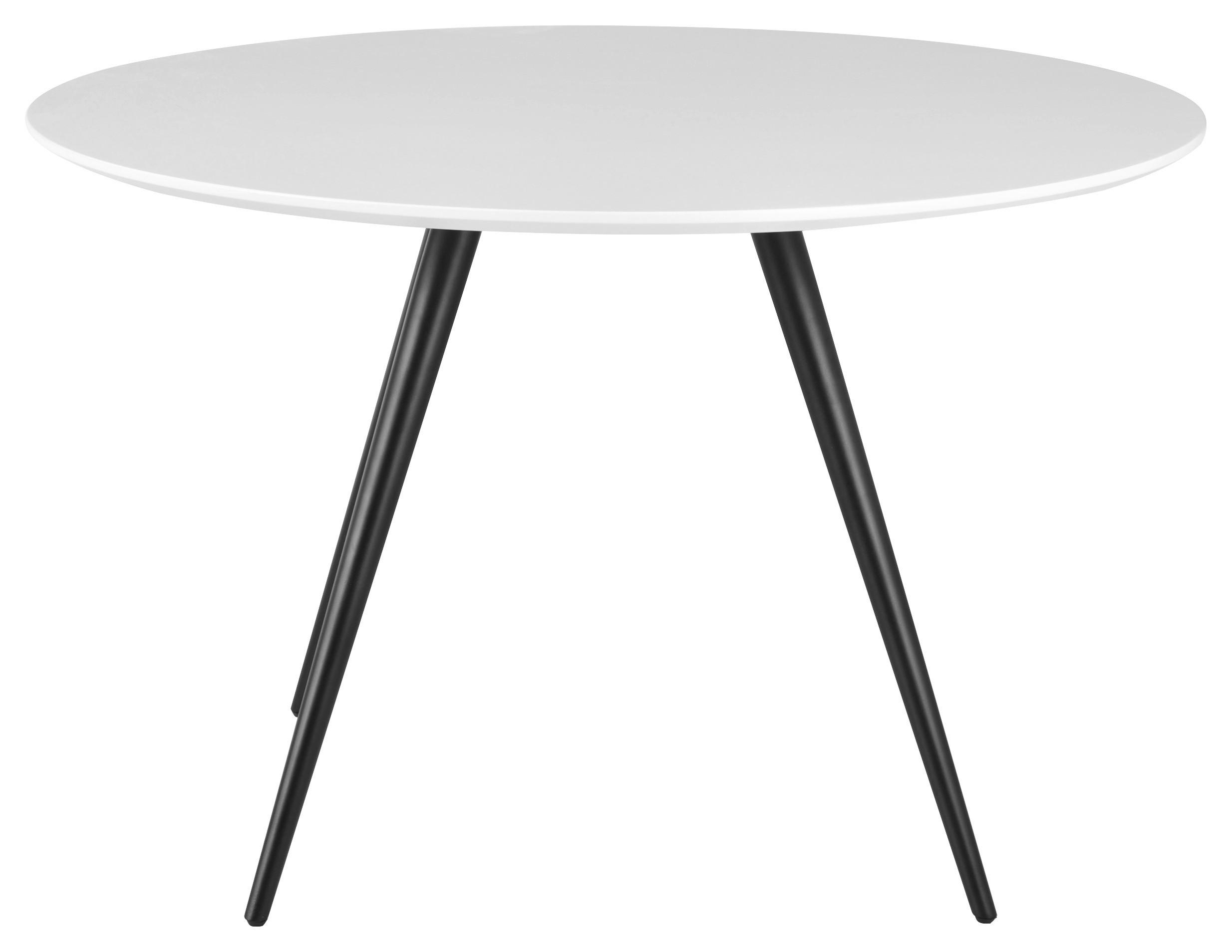 Esstisch Helena weiß D: ca. 120 cm Helena - weiß/schwarz (120,00cm)