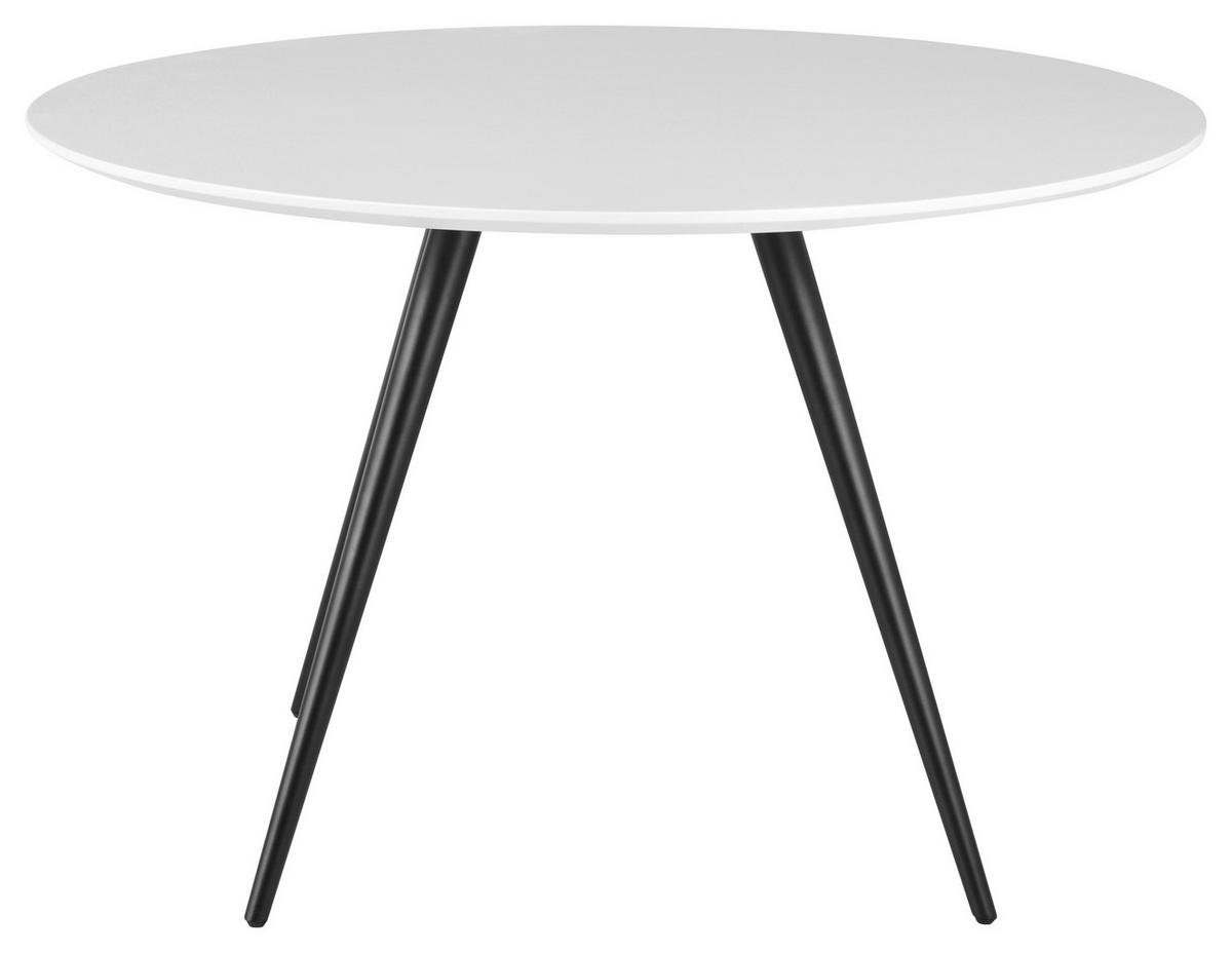 Esstisch Helena weiß D: ca. 120 cm Helena - weiß/schwarz (120,00cm)