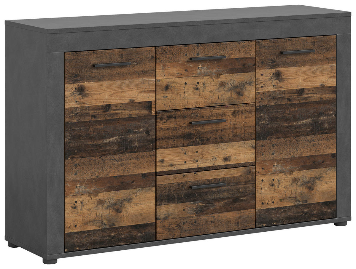 Sideboard Jam Matera Nachbildung Old Wood Nachbildung B/H/T: ca. 80x125x35 cm Jam - (80,00/125,00/35,00cm) - xonox.home