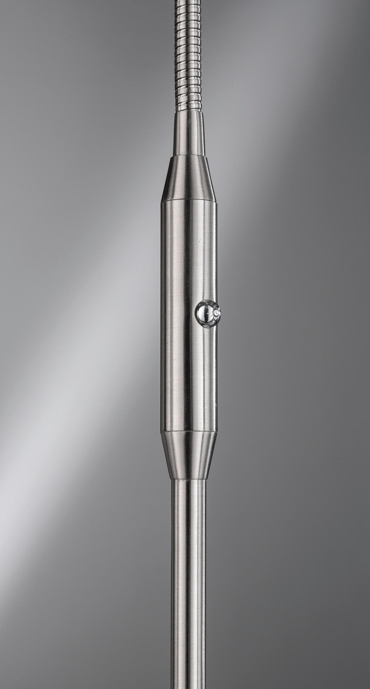 Fischer & Honsel LED-Stehleuchte 40107 Chrom nickel matt Metall H/D: ca. 150x23 cm 1 Brennstellen Dent - nickel matt/Chrom (23,00/150,00cm) - Fischer & Honsel