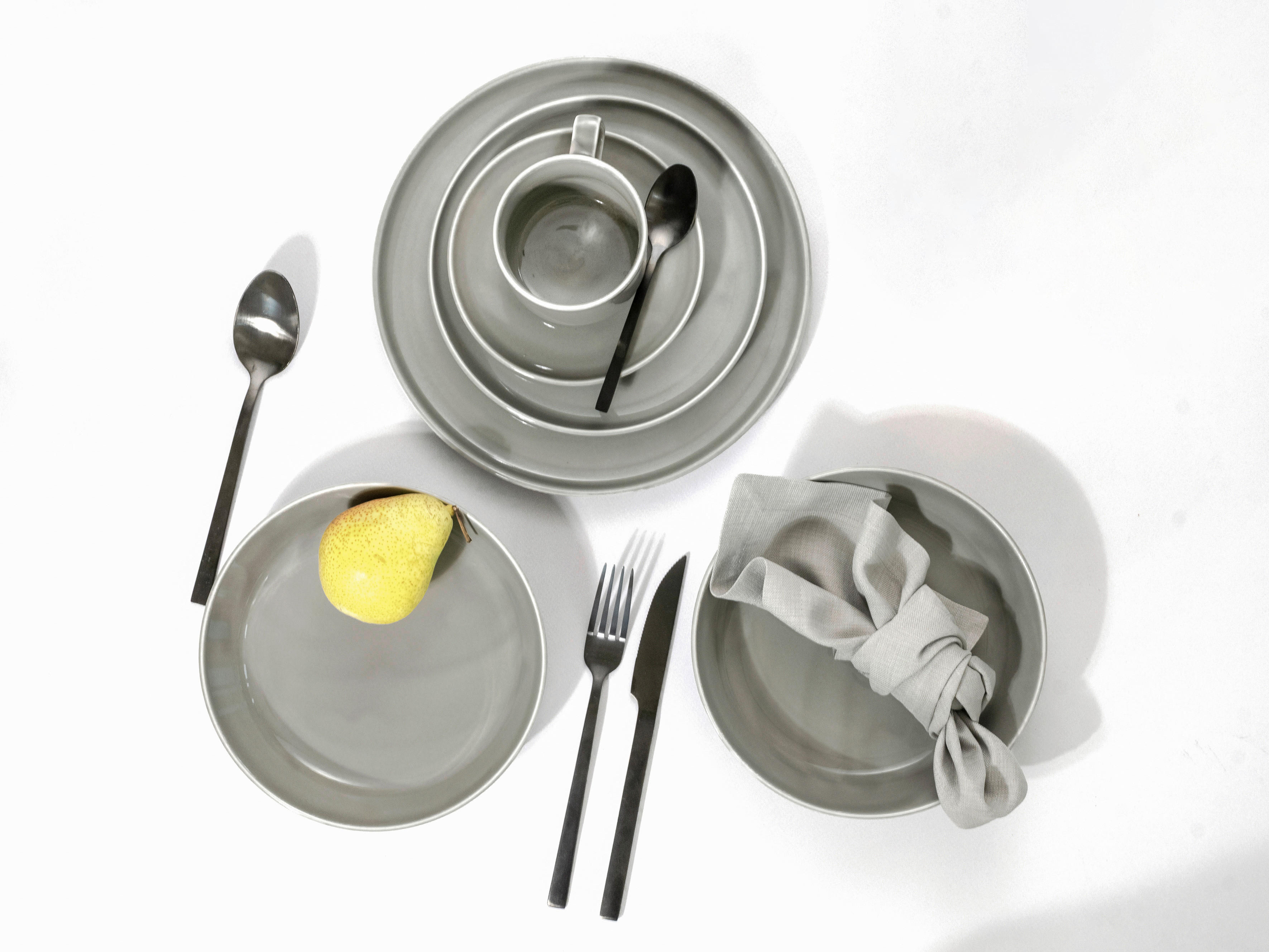 CreaTable Kombiservice Chef Collection grau Porzellan 30 tlg. Chef Collection - grau - CreaTable