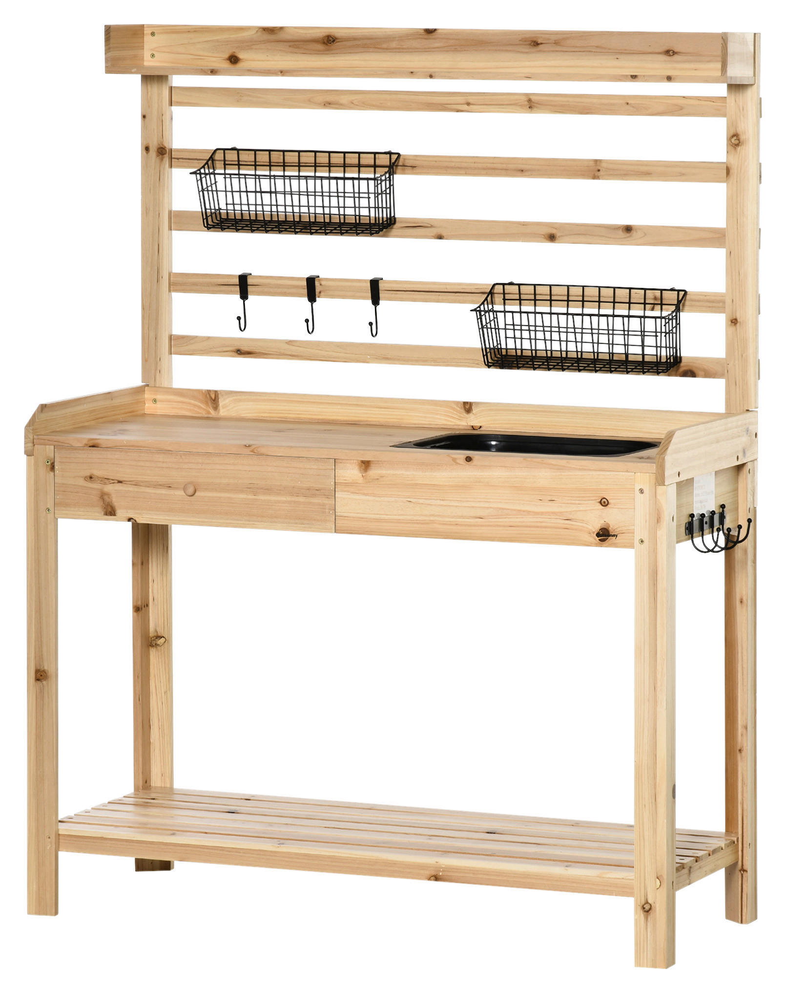 Outsunny Pflanztisch B/H/L: ca. 46x142x108 cm ca. 30 kg Pflanztisch 845-664ND - (108,00/46,00/142,00cm) - Outsunny