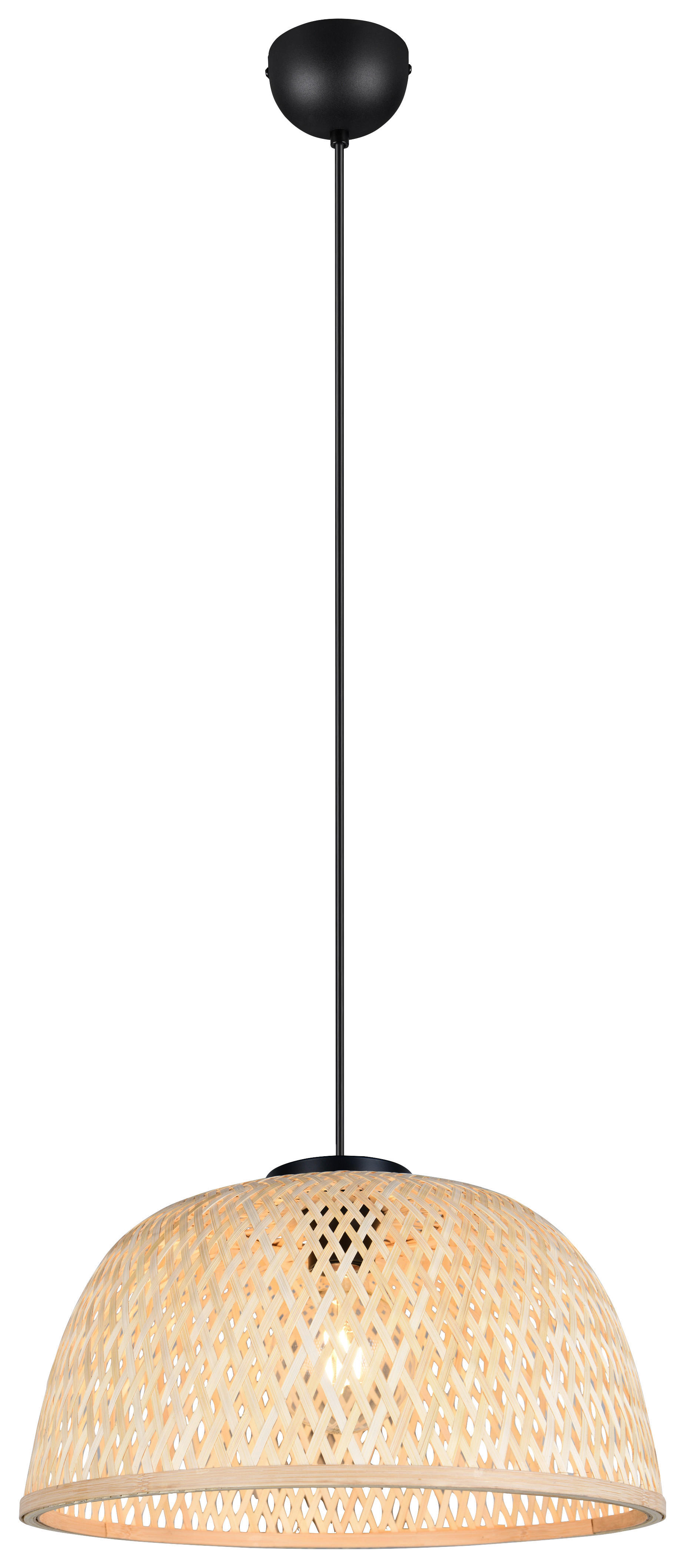 Reality Leuchten Pendelleuchte schwarz Metall H: ca. 150 cm E27 1 Brennstellen Laurent - schwarz (150,00cm) - Reality Leuchten