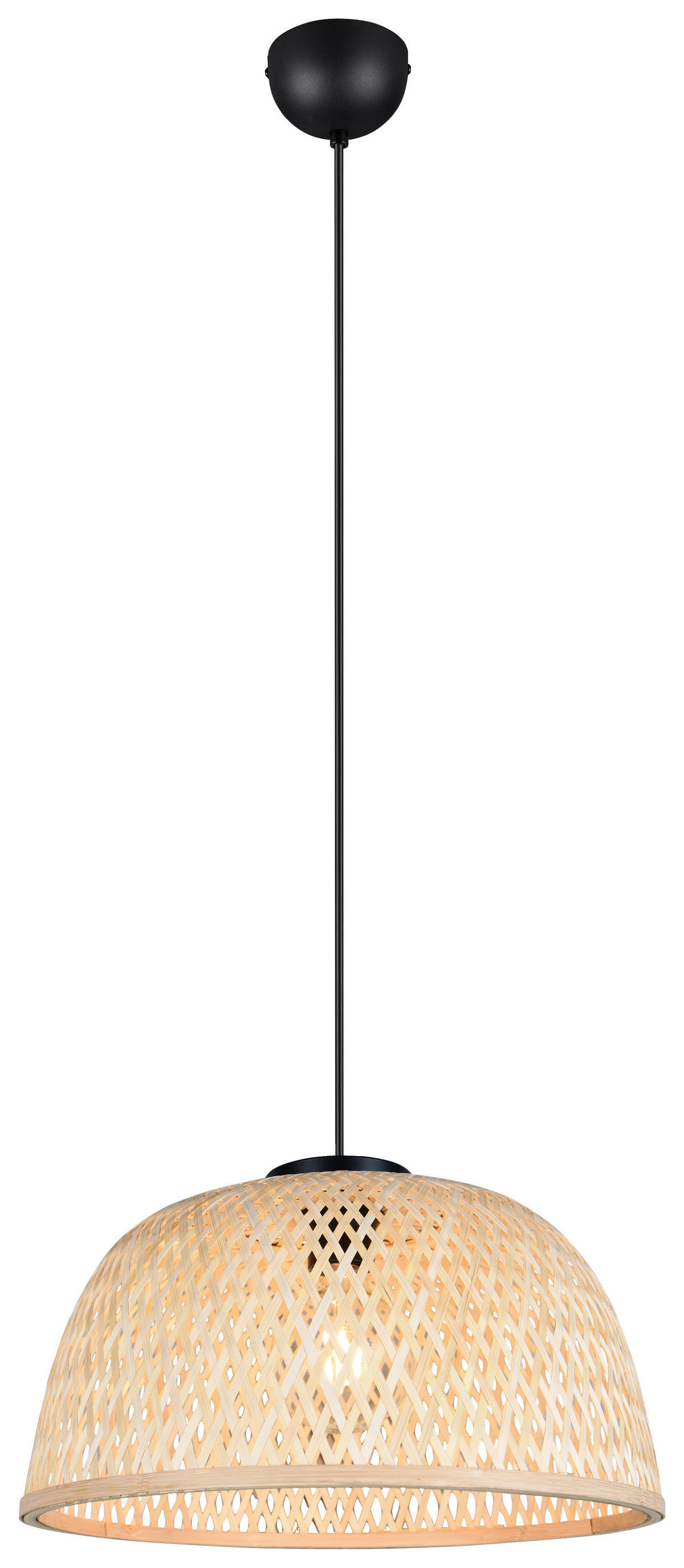 Reality Leuchten Pendelleuchte schwarz Metall H: ca. 150 cm E27 1 Brennstellen Laurent - schwarz (150,00cm) - Reality Leuchten
