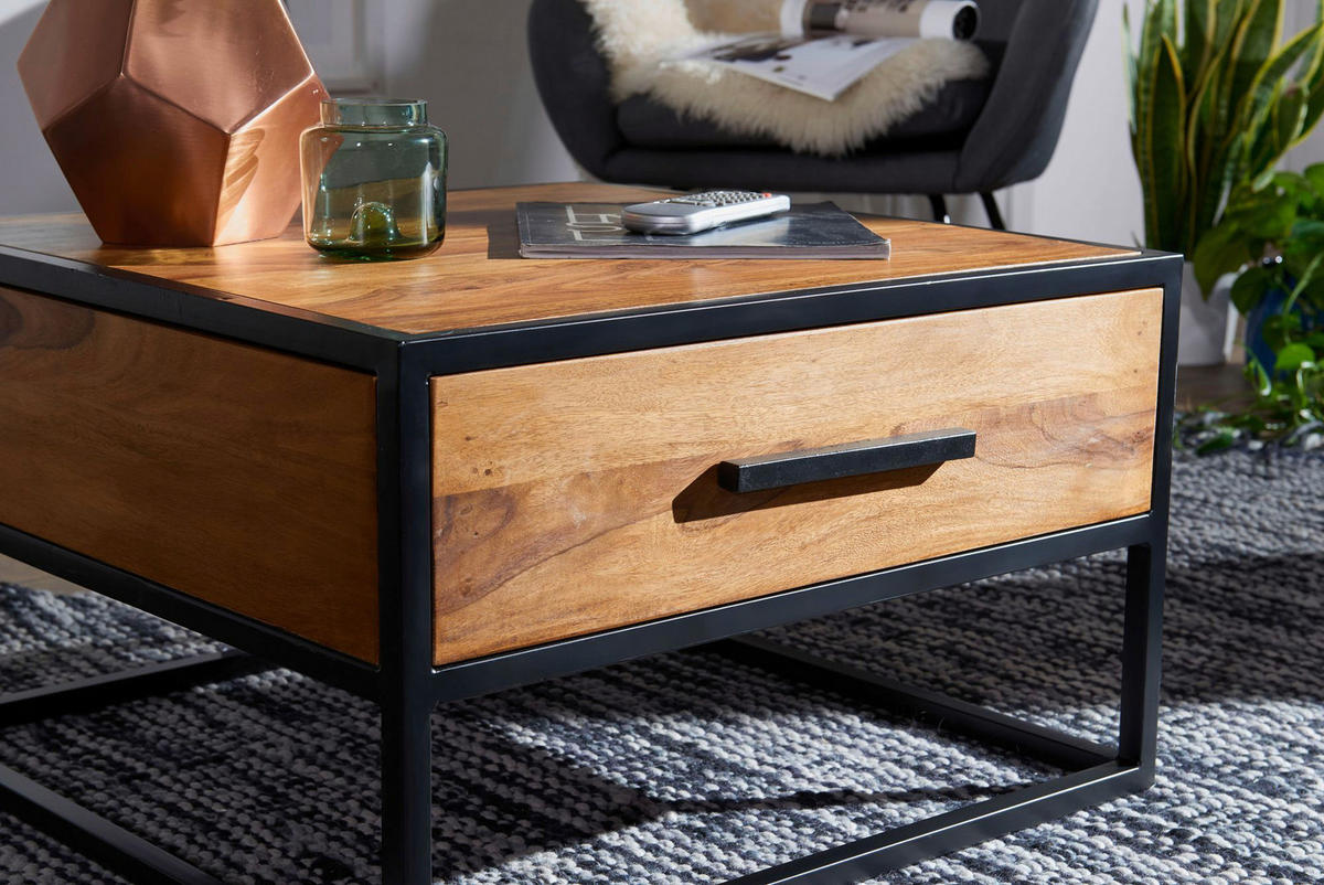 Couchtisch braun B/H/T: ca. 65x38x65 cm Couchtisch - braun (65,00/38,00/65,00cm) - Wohnling