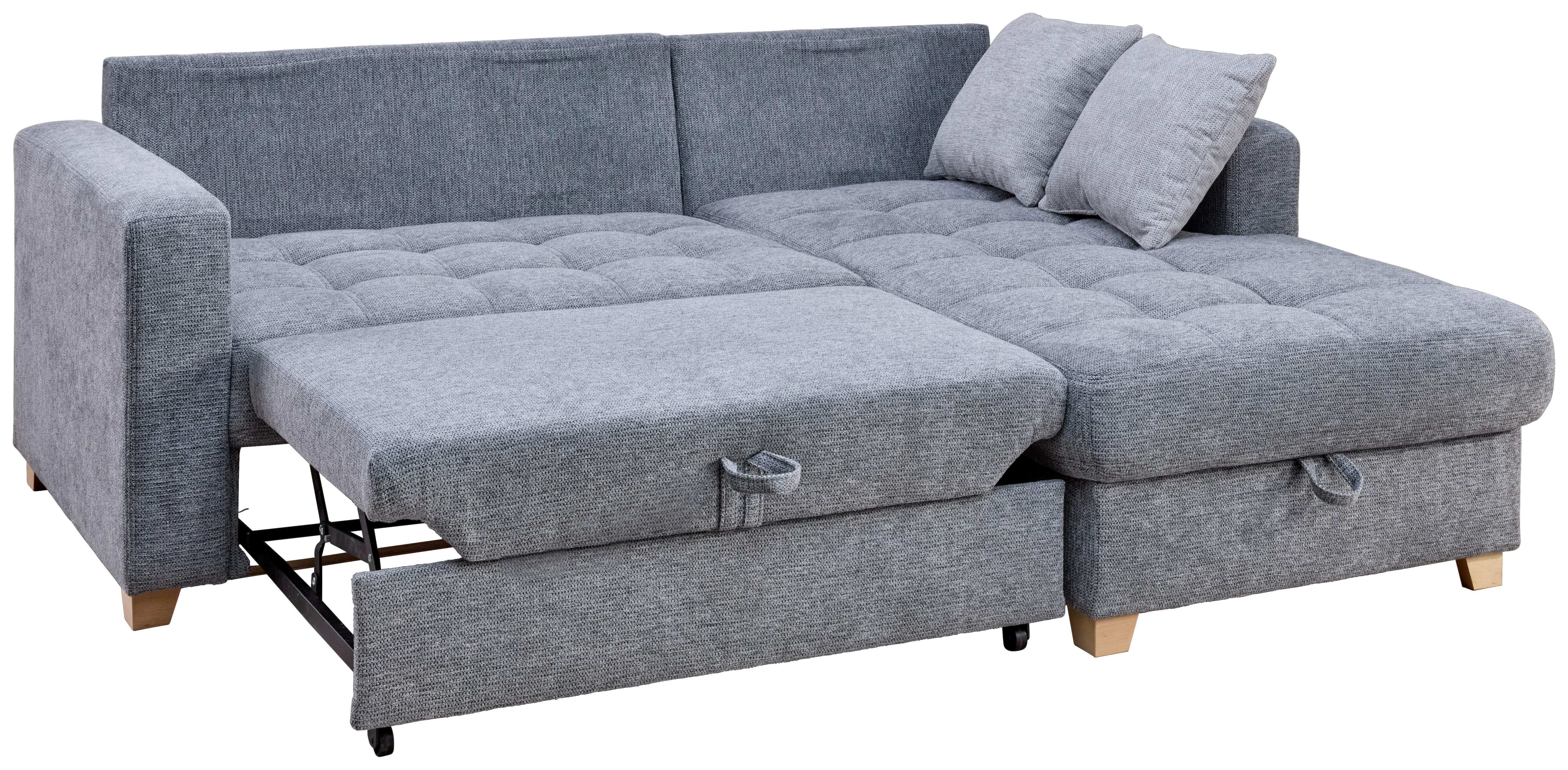 Funktionsecke Split grau Microfaser B/H/T: ca. 224x91x168 cm Split - Eiche/grau (224,00/91,00/168,00cm)