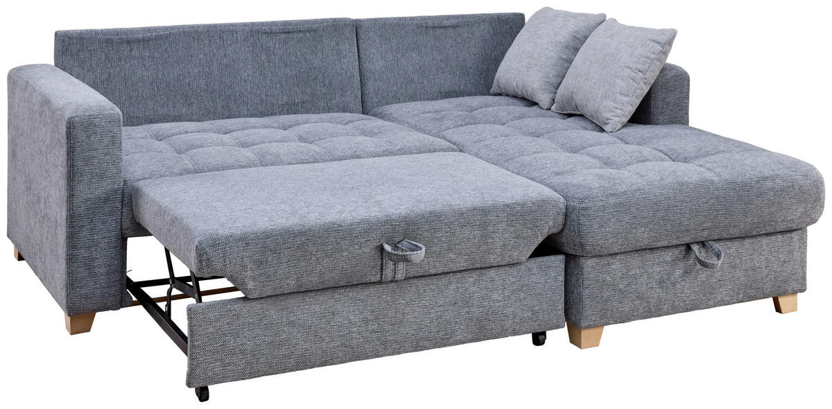 Funktionsecke Split grau Microfaser B/H/T: ca. 224x91x168 cm Split - Eiche/grau (224,00/91,00/168,00cm)