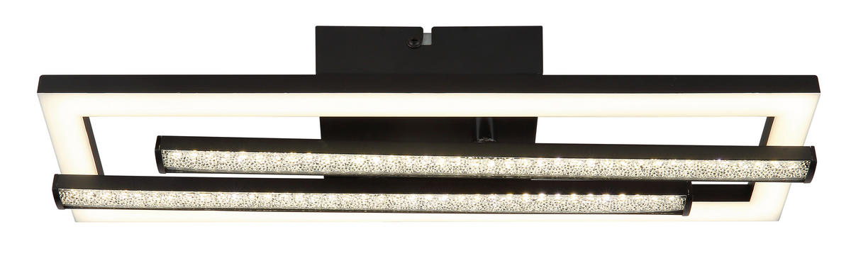 GLOBO LED-Deckenleuchte schwarz Kunststoff B/H/T: ca. 37,5x6,3x40 cm 1 Brennstellen HIGHWAY - schwarz (37,50/6,30/40,00cm) - GLOBO