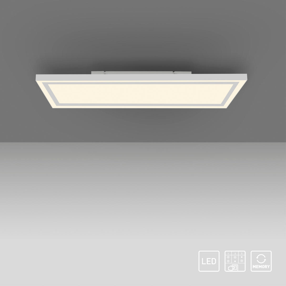 Just Light LED-Deckenleuchte BEDGING 14882-16 weiß Eisen Kunststoff B/H/T: ca. 80x5,6x35 cm 2 Brennstellen BEDGING - weiß (80,00/5,60/35,00cm) - Just Light