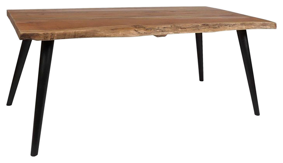 Couchtisch CADDY natur schwarz pulverbeschichtet B/H/T: ca. 110x45x60 cm CADDY - natur/schwarz (110,00/45,00/60,00cm) - byLIVING