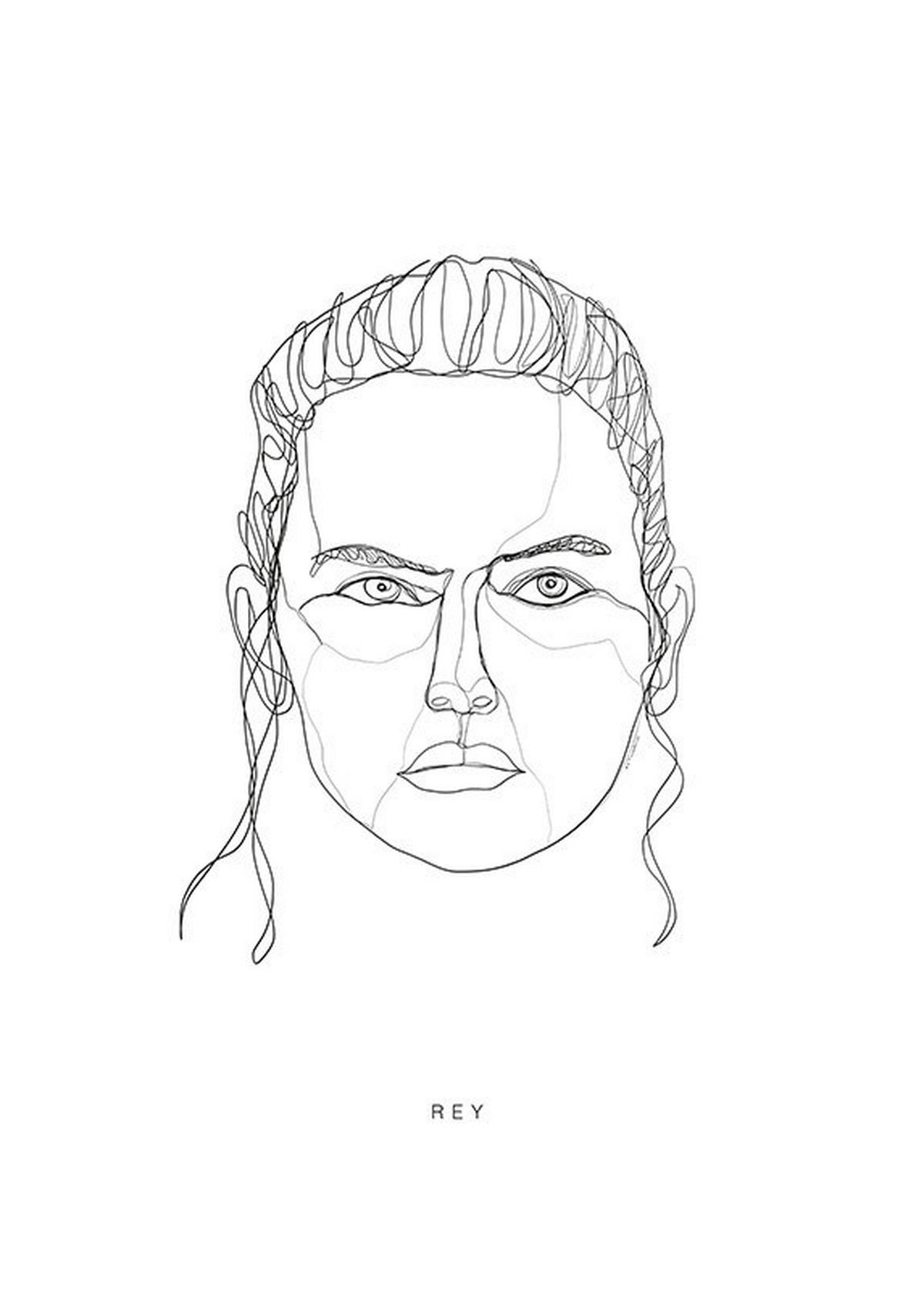 Komar Poster Star Wars Classic Force Faces Rey Star Wars B/L: ca. 50x70 cm Star Wars Classic Force Faces Rey - (50,00/70,00cm) - Komar