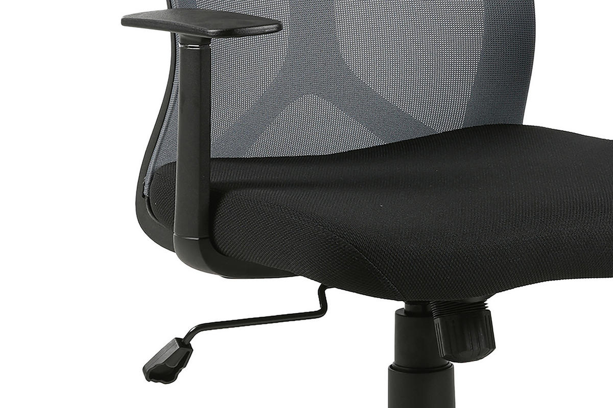 Chefsessel BONE schwarz grau BONE - schwarz/grau (61,50/91,00/51,50cm) - byLIVING