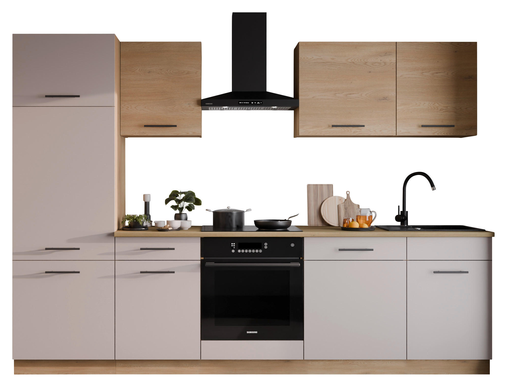 Stolarz-Lempert Küchenblock Max II Cashmere Eiche Nachbildung B/H/T: ca. 280x200x60 cm Max II - Cashmere (280,00/200,00/60,00cm) - Stolarz-Lempert