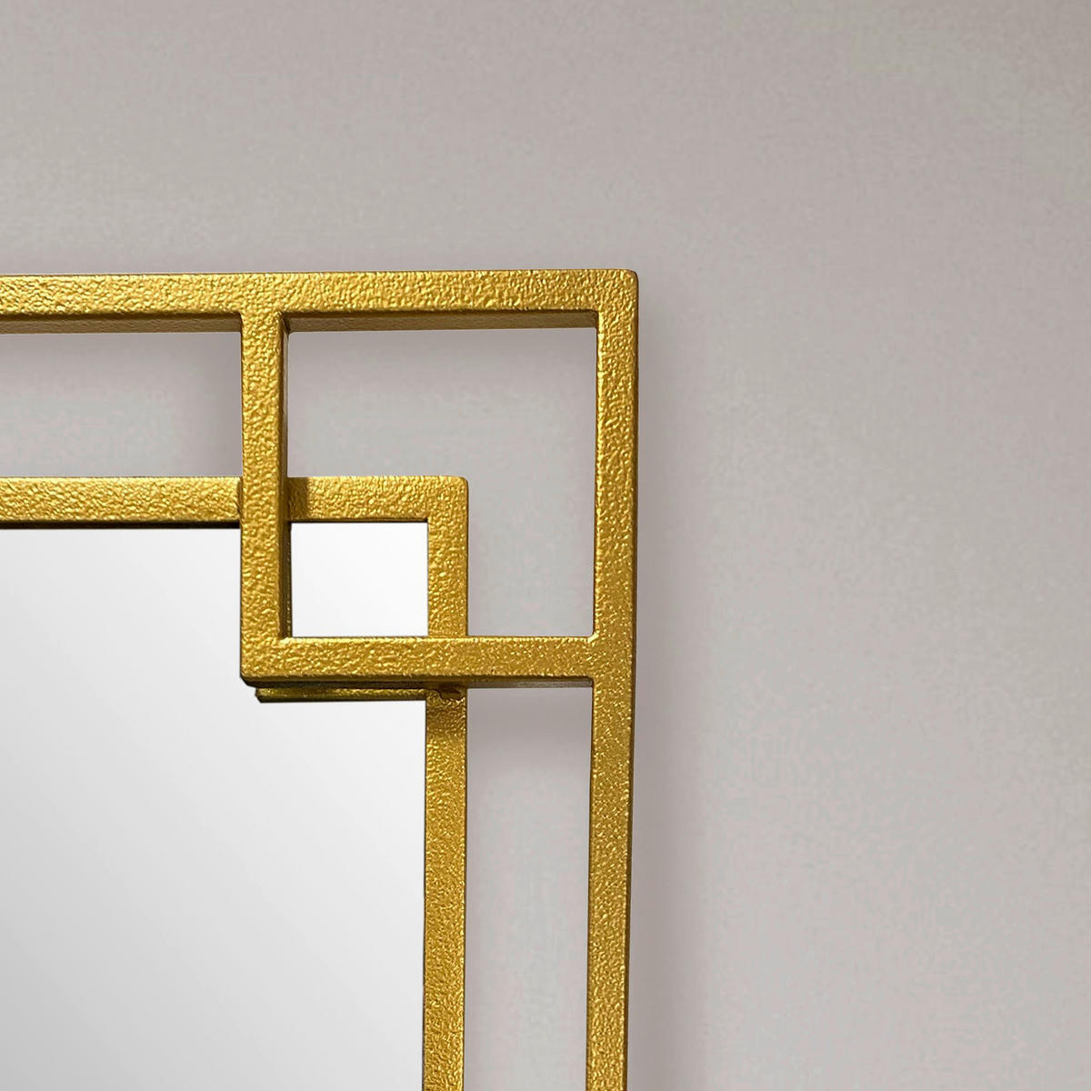 Wandspiegel gold Metall B/H/T: ca. 60x60x3 cm Wandspiegel - gold (60,00/60,00/3,00cm) - Wohnling