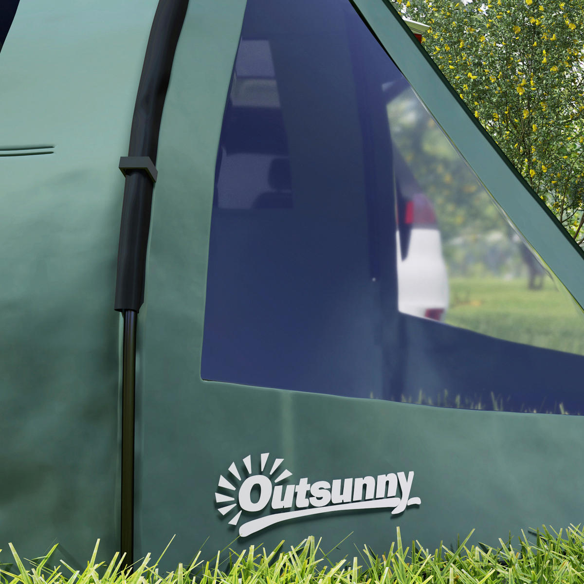 Outsunny Campingzelt B/H/L: ca. 264x172x475 cm Campingzelt - grün (475,00/264,00/172,00cm) - Outsunny