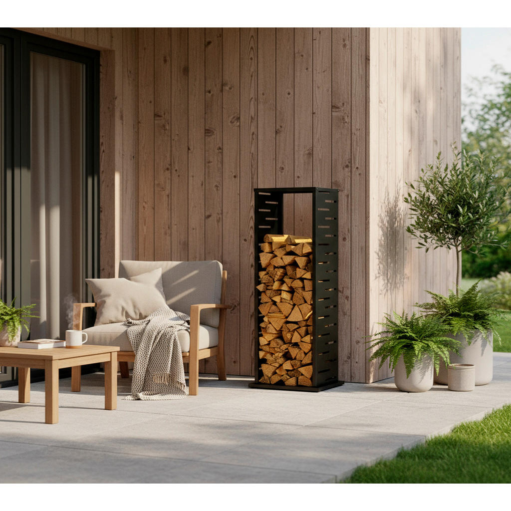 Thumbnail - Westmann Kaminholzregal Luma anthrazit B/H/L: ca. 38x112x38 cm