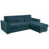 Ecksofa Evia petrol Microfaser B/H/T: ca. 243x85x186 cm Evia - petrol/silber (243,00/85,00/186,00cm)