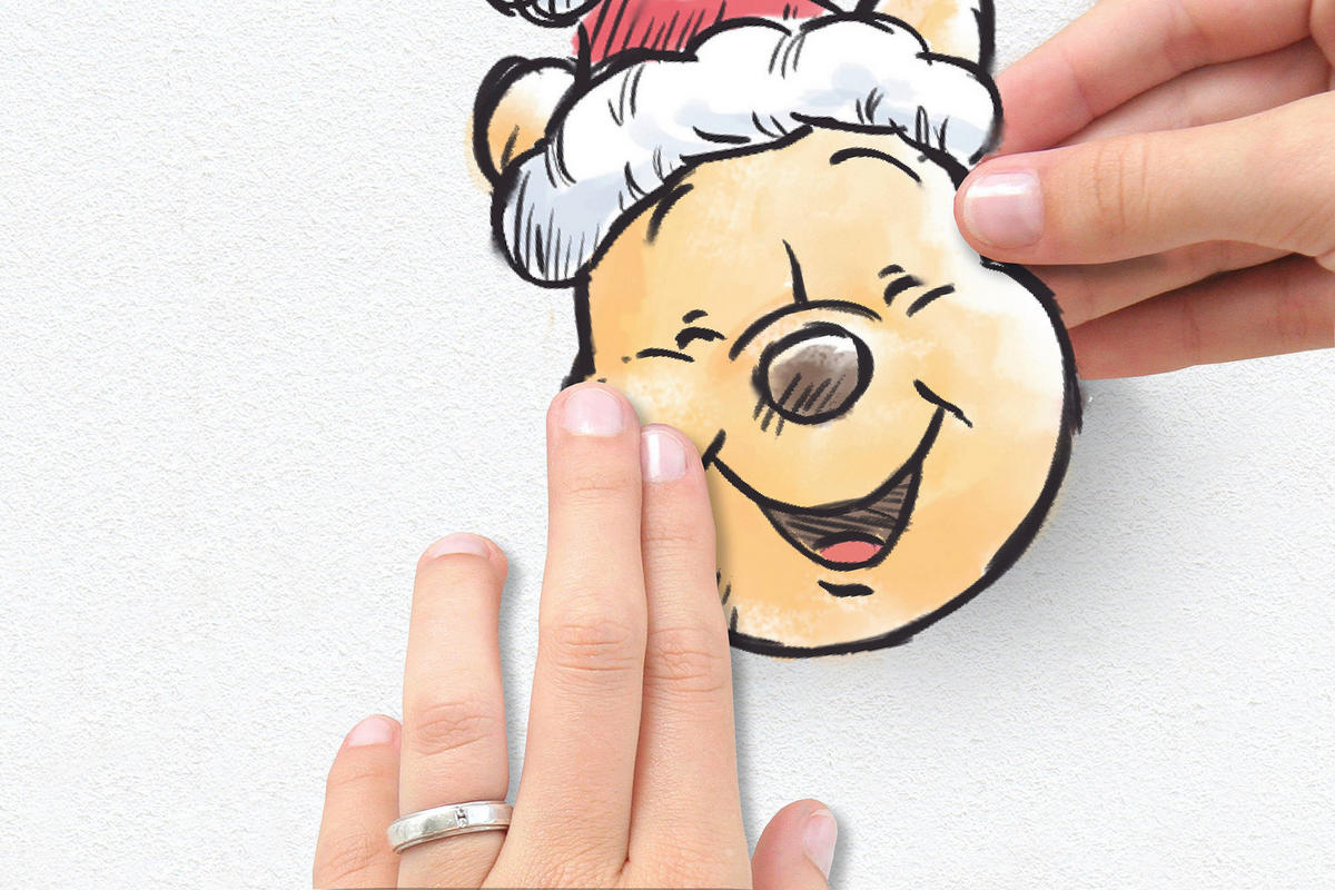 Komar Wandtattoo Winnie Pooh Christmas Disney Winnie Pooh Christmas B/L: ca. 50x70 cm Winnie Pooh Christmas - (50,00/70,00cm) - Komar