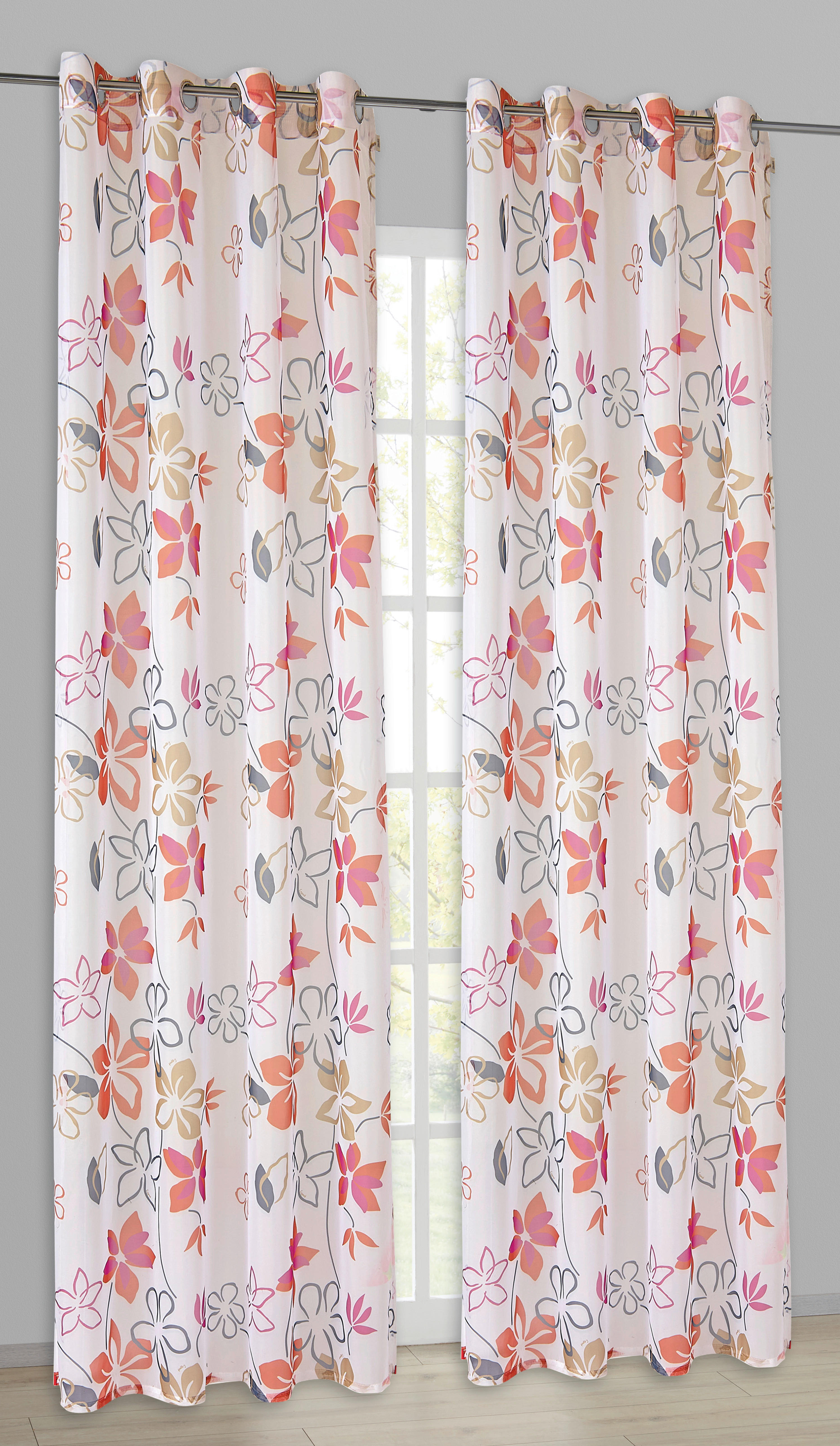 Esprit Ösenvorhang E-Joy rot B/L: ca. 140x250 cm E-Joy - rot (140,00/250,00cm) - Esprit