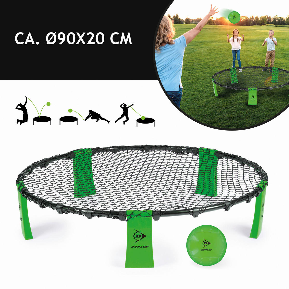 Dunlop Spyderball Set grün B/H/L: ca. 90x20x90 cm Spyderballset_4tlg. - grün (90,00/90,00/20,00cm) - Dunlop