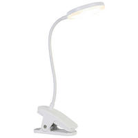 NOLO Tischleuchte weiß Kunststoff B/H/L: ca. 6,5x52x14 cm LED-Klemmtischleuchte_Noah - weiß (14,00/6,50/52,00cm) - NOLO